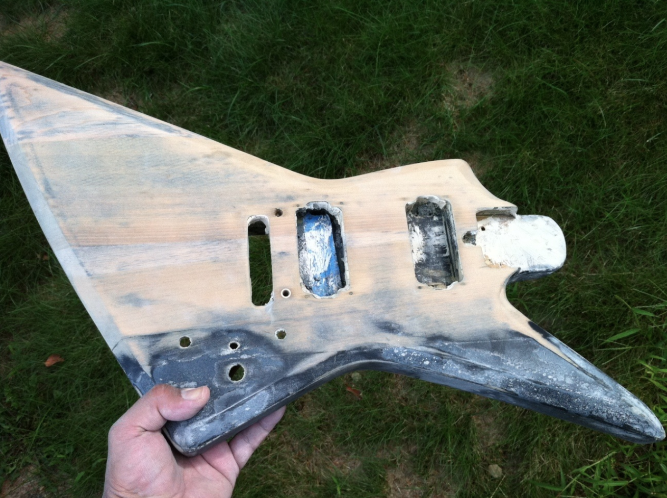 Stripped wood guitar