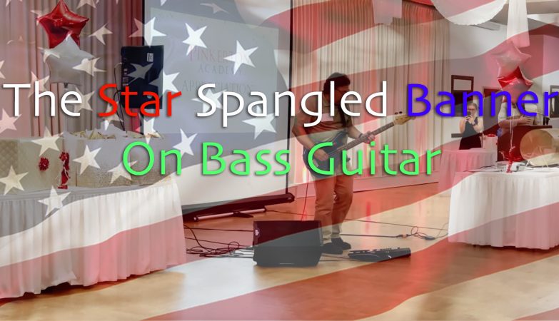 Star spangled banner on bass